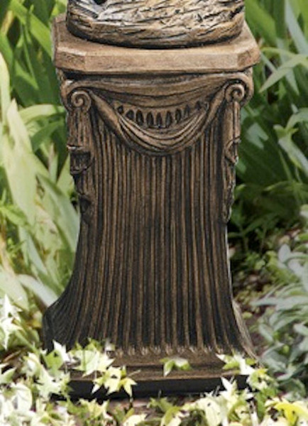 Square Fluted Base for Statuary Display Plinth Column Sculpture